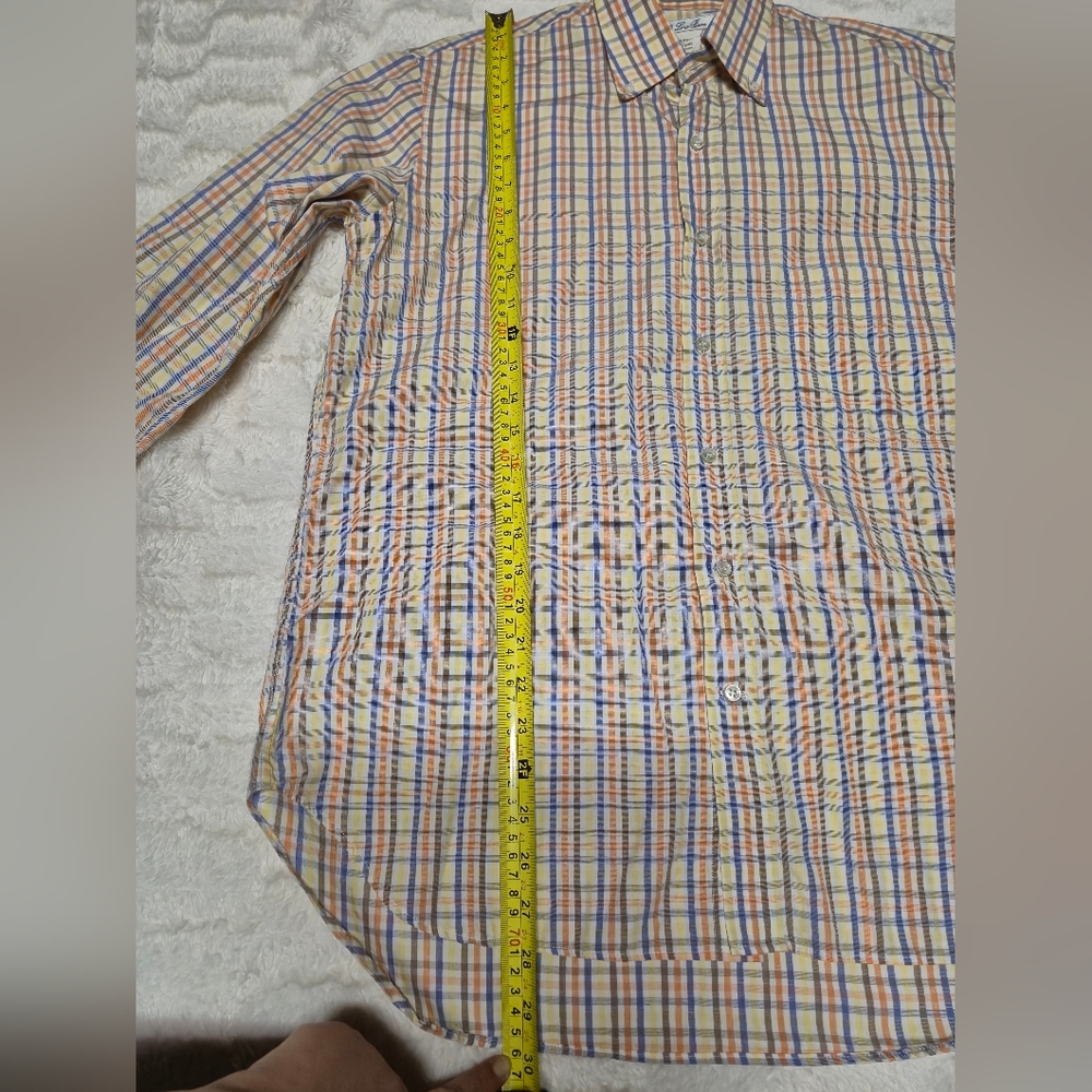 Loro Piana long sleeve Multicolor Checkered Button Down Shirt - Picture 4 of 10